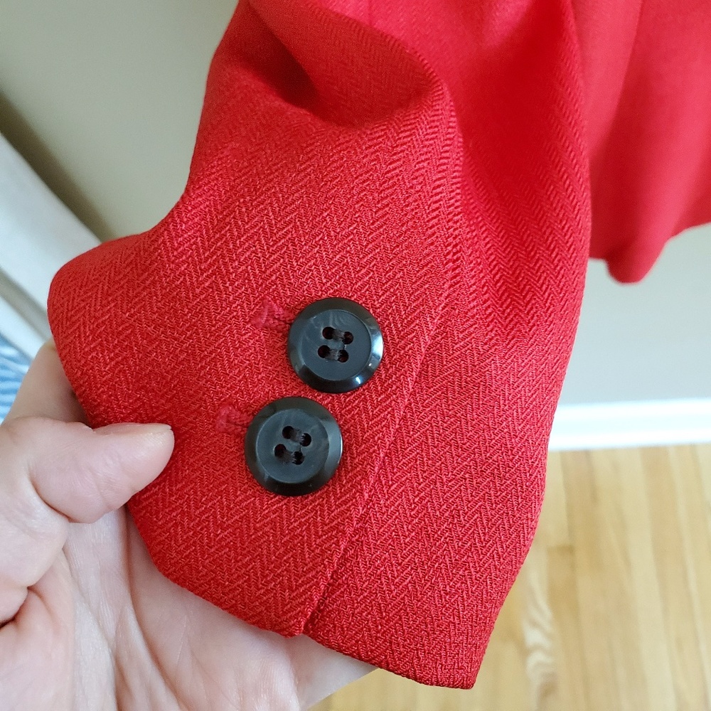 The Limited Bright Red Blazer sz M - Picture 8 of 9